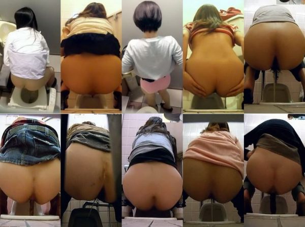 Nude Ass H-V Japanese toilet style.No225子連れ編 Toilet Voyeur
