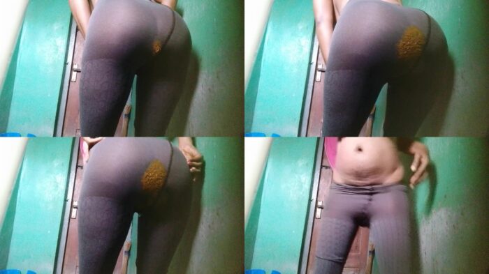 PrettyEbonies – Pretty poop in pantyhose hose again
