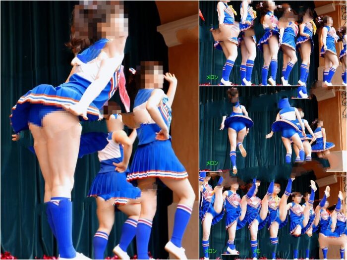 祭りだチア vol.75 【4K】 魔女JDチア、夢の国に登場！第二弾 チラリズム！スカートたくし上げ、突き出しヒップと最高です