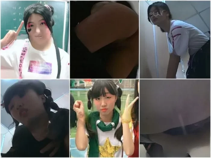 Spy Today 【新着トイレ撮影】TWアートフェスティバルの舞台裏のトイレの隠し撮り、ツインポニーテールの可愛い女子クラスメイト2人が着替え…