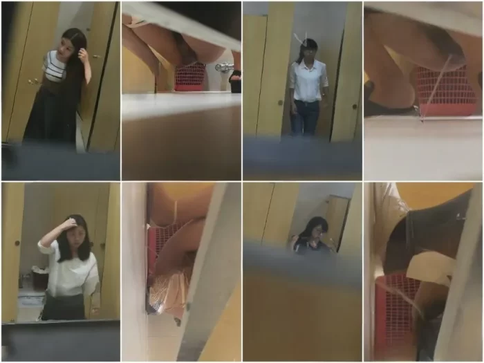 Public Restroom マスターがショッピングモールの女子トイレに忍び込んで盗撮❤️美しい女の子がハイヒールでオシッコをしてお尻におしっ…