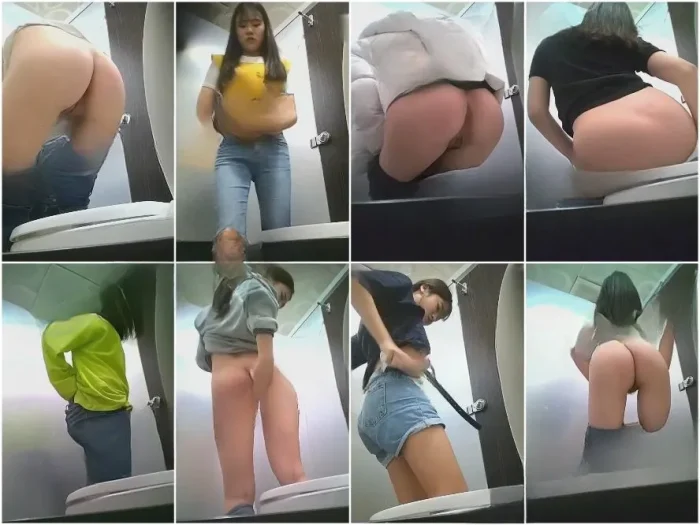 Nude Ass 大学の女子トイレに隠しカメラ❤️ポニーテールの美しい女子高生たちがおしっこをしています。美人はパンティーをズボンの脚まで下ろし…