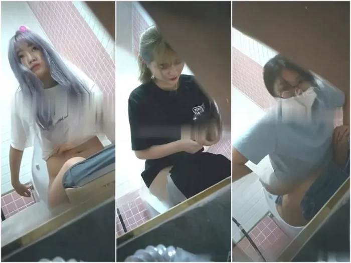 Public Restroom ショッピングモールの女子トイレに隠しカメラ❤️美女が大きな音でオナラをしたので、トイレットペーパーを使っていた女…