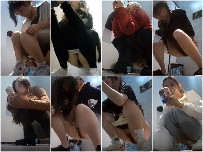 Public Restroom 【パノラマトイレショット】✅若くて美しい女の子25人の高額グループパノラマ隠し撮り【とある部屋からのオリジナルバ…