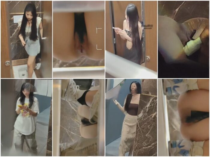 Spy Today 新たに流出した高品質の手持ちカメラによる盗撮写真❤️ ホテルのロビーにある女性用トイレで用を足している数人の可愛い若い女性た…