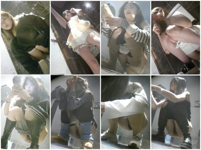 オンライン限定プレ​ミア：【パノラマバートイレショット】黒ストッキングとハイヒールを履いた様々な美女が登場。14