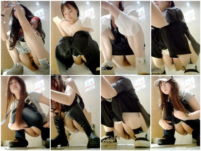 Girls on the Toilet 正面パノラマ：若くて極上、桃色に染まった「一文字」マンコのコレクション – 動画22本 [オリジナルソース]