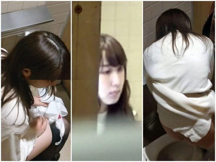 Public Restroom 【盗○】浴衣でおしっこ
