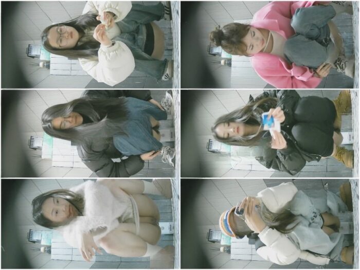 Spy Today トイレ写真の達人❤️ オフィスビルで用を足す女性同僚の高解像​​度隠し撮り写真。正面と背面の両方から、2つの視点で撮影。毛の…