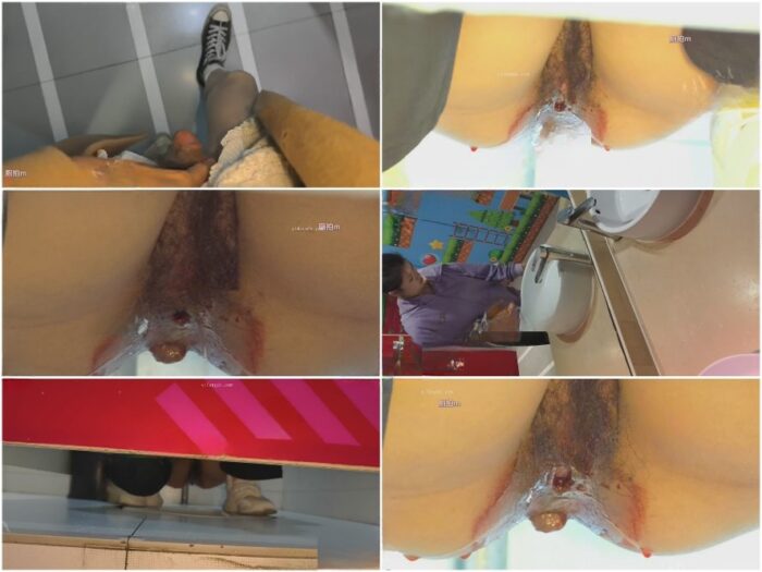 Public Restroom 変態トイレ覗きマスター❤️ 女性の服を着た男がスーパーマリオをテーマにしたカメラを持って女性用トイレに忍び込み、…