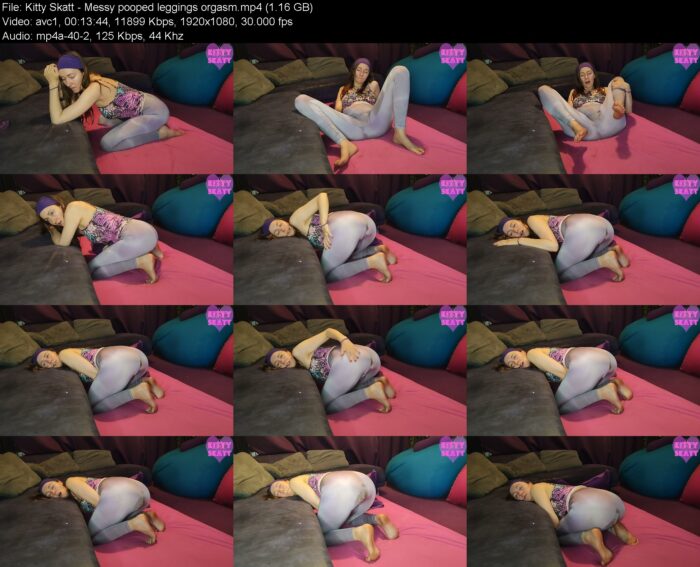 Kitty Skatt – Messy pooped leggings orgasm