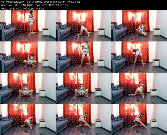 ModelNatalya94 – Belt whipping, poop and anal