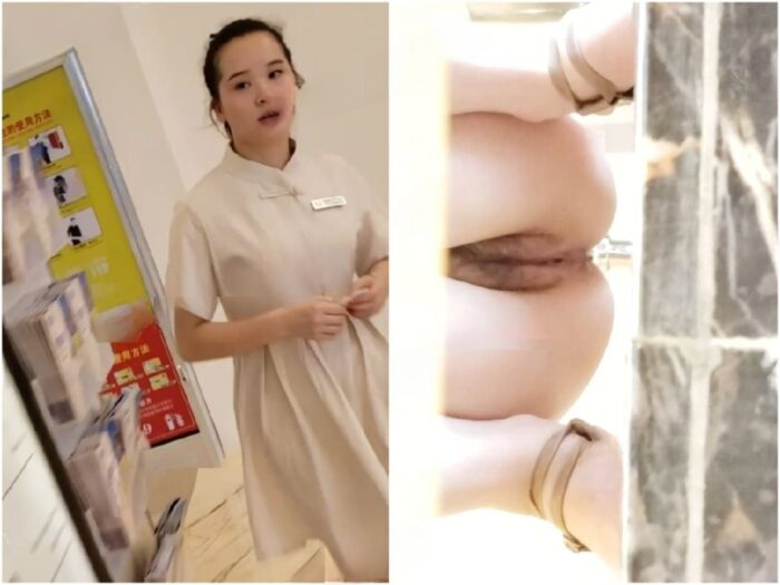 Spy Today ホテルの女性用トイレを隠しカメラで捉えたパノラマ映像 ❤️ 美人ウェイトレスの、うっすらと産毛が生えた、滑らかで柔らかそうなマンコ