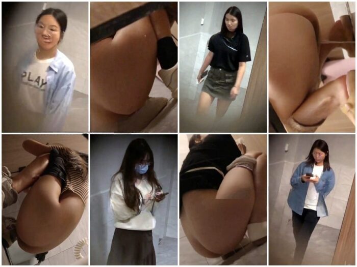 Spy Today 美しい若い女性たちが服の市場で買い物をしている❤️ 彼女たちの顔を写真に撮ってから、ツボを叩いている❤️