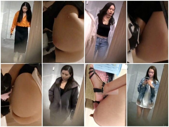 Spy Today 美しい若い女性たちが服の市場で買い物をしている❤️ 彼女たちの顔を写真に撮ってから、ツボを叩いている❤️