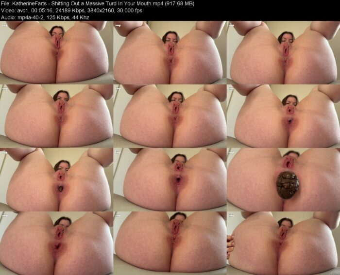 KatherineFarts – Shitting Out a Massive Turd In Your Mouth