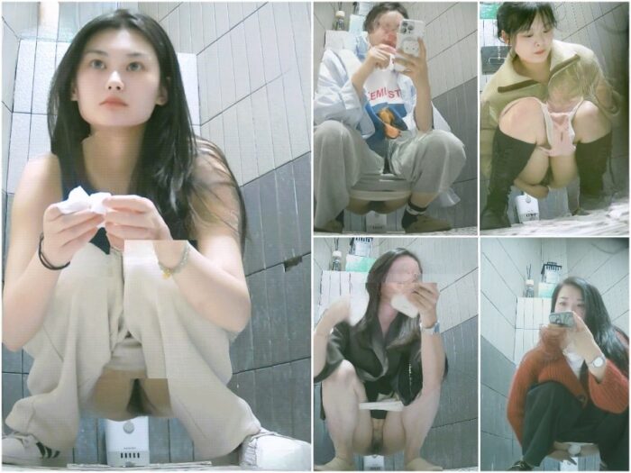 Public Restroom オフィスの女性用トイレを捉えた、新たに流出した高画質の隠し撮り映像。正面と背面の2アングルを収録 ❤️ 用を足す…
