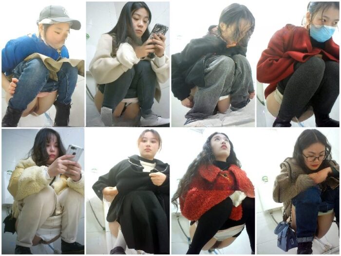 Girls on the Toilet ショッピングモールのパノラマビュー❤️ 一級都市には美しい若い女性がたくさんいます。ある女の子は、下着に…