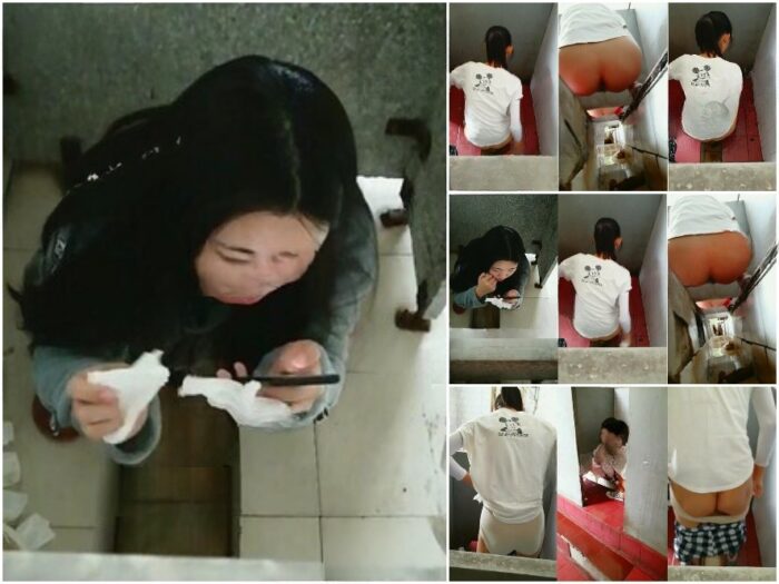 Public Restroom 金を払って女子学生を雇い、トイレで盗撮（その1）！朝はうんちをする人が本当に多くて、どの個室にも用を足している女…