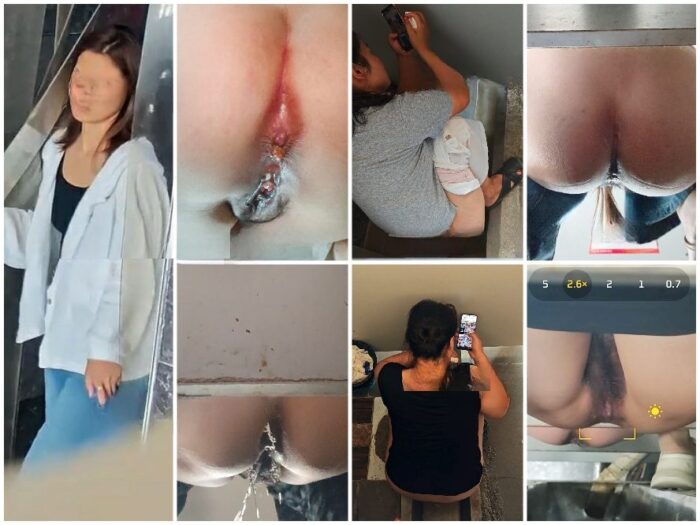 Hidden Camera 【下からのトイレ撮影】マスターが一人で若い女性の陰部を撮影する方法を学び、うんちを盗み、二眼レンズで陰部に触れようと…