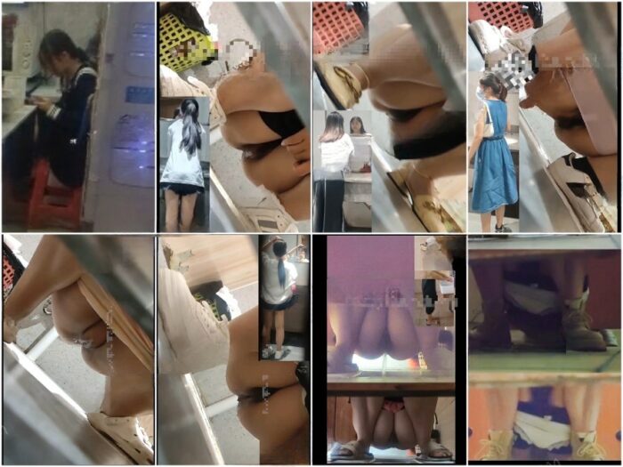 Girls on the Toilet [極上トイレショット] プライム・アクセス❤️ 女子クラスメのタイトなマンコのドアップ；教師らしき人物も…